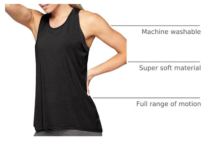 Workout Tops for Women Yoga Shirts Athletic Tank Gym Clothes | Racerback, Loose Fit, Sleeveless, Long Tank, Exercise Running Shirts, Tennis Top, and Casual Wear