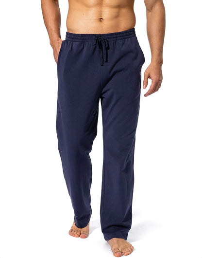 Men'S Cotton Yoga Sweatpants Athletic Casual Pants with Pockets | Lounge Pants Open Bottom Jersey Pants 4 Way Stretch Soft Elastic Waist with Drawstring