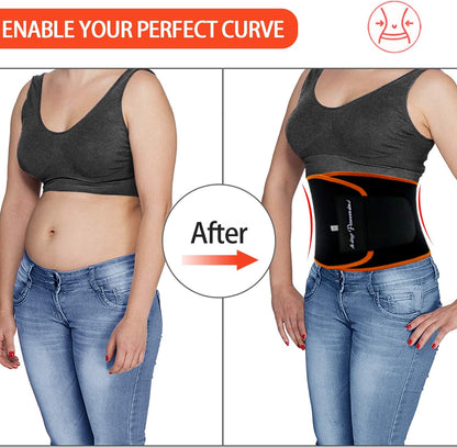Waist Trainer for Men Women Belly Fat, Sweat Belt Band | Sweat-Enhancing Waist Trimmer, Stomach Wrap, Slimming Body Shaper, Adjustable Fit, for Gym High-Intensity Training & Workouts