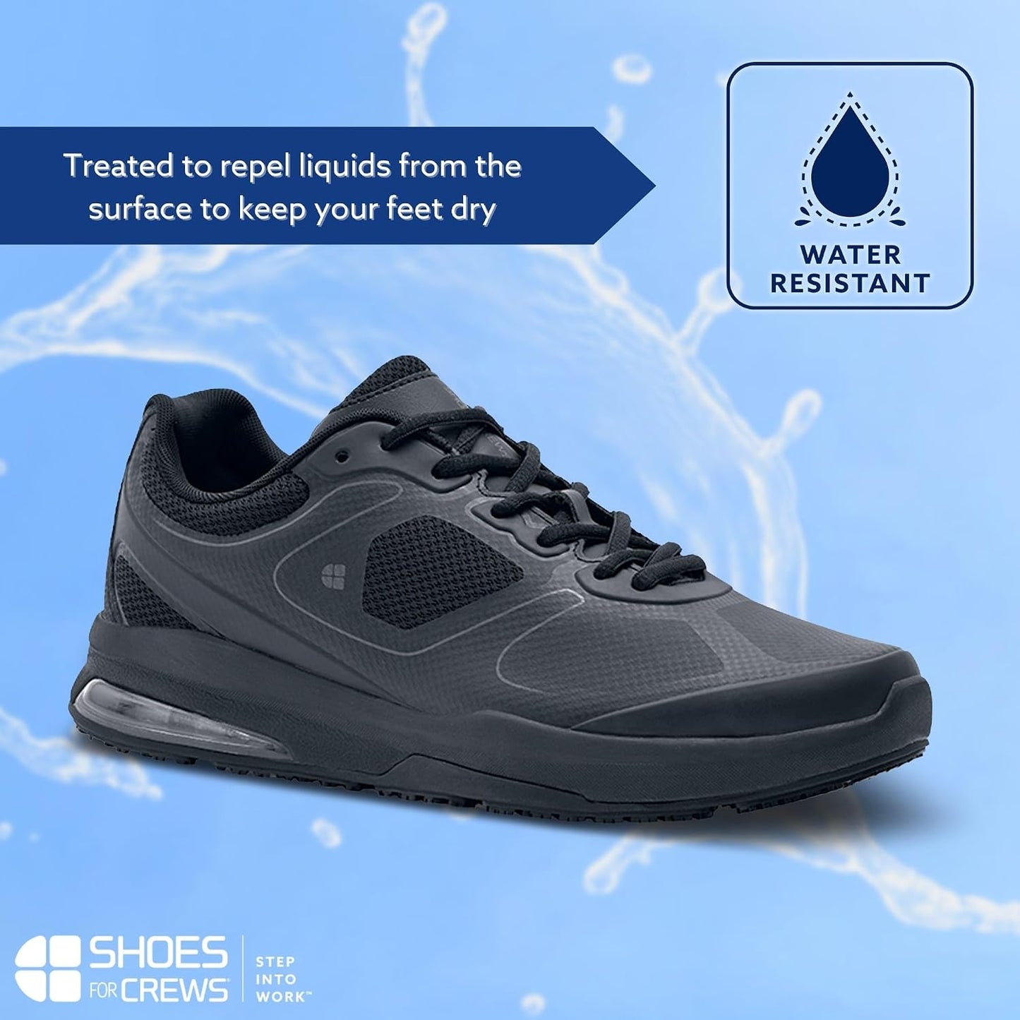 Evolution II Men'S Work Sneaker, Non-Slip, Comfortable | Water-Resistant with Extra Cushion & ASTM Certification, for Nurses, Restaurant & Hospitality Staff, Slip-Resistant Safety