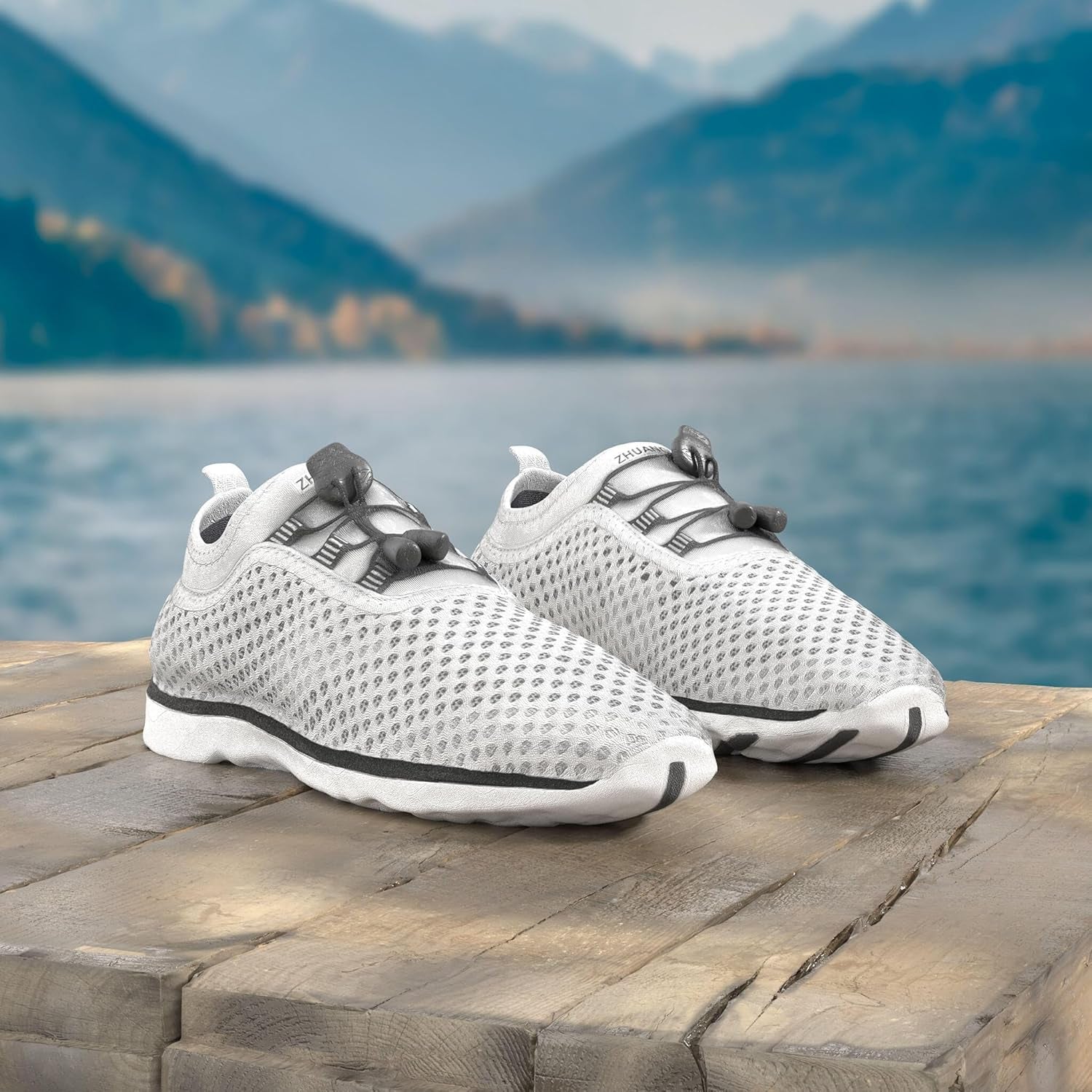 Women'S Quick Drying Aqua Water Shoes | 3-Second Drainage, Breathable Mesh, Anti-Slip EVA Sole, Lightweight, for Swimming, Hiking, Yoga & Water Sports