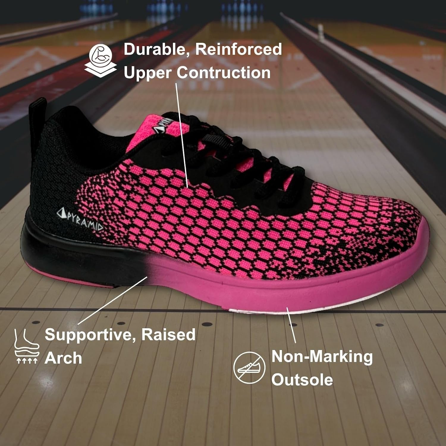 Women’S Path Lite Seamless Mesh Bowling Shoes - Lightweight Seamless Design, Athletic Fit, Breathable Knit Upper, Universal Slide Soles