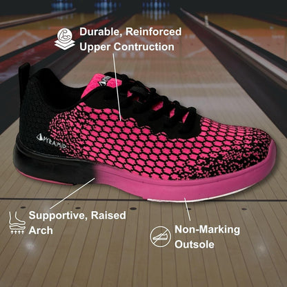 Women’S Path Lite Seamless Mesh Bowling Shoes - Lightweight Seamless Design, Athletic Fit, Breathable Knit Upper, Universal Slide Soles