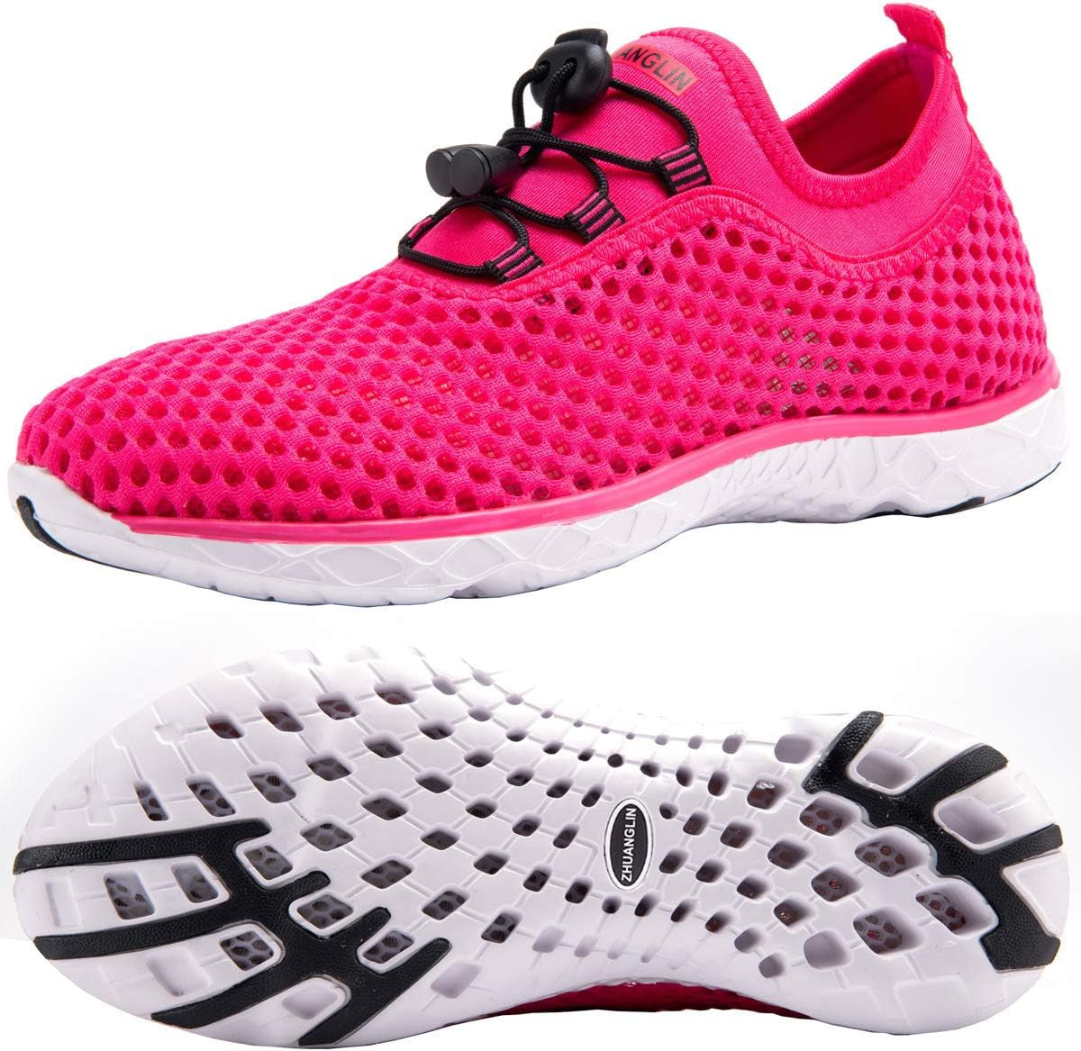Women'S Quick Drying Aqua Water Shoes | 3-Second Drainage, Breathable Mesh, Anti-Slip EVA Sole, Lightweight, for Swimming, Hiking, Yoga & Water Sports