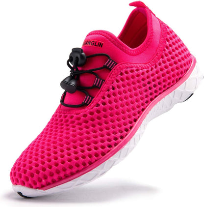 Women'S Quick Drying Aqua Water Shoes | 3-Second Drainage, Breathable Mesh, Anti-Slip EVA Sole, Lightweight, for Swimming, Hiking, Yoga & Water Sports