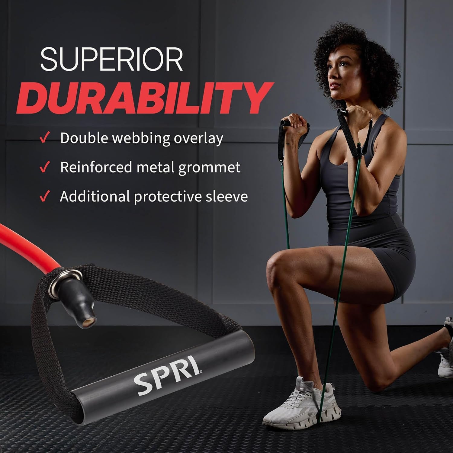 Xertube Resistance Bands with Handles – All Exercise Cords Sold Separately with Home Gym Workout Fitness Door Anchor Attachment Option