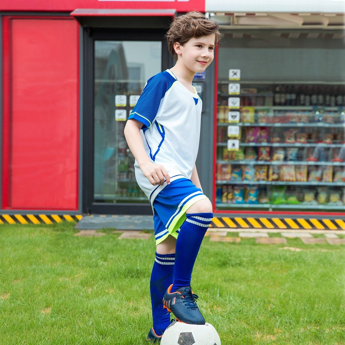 Kids Athletic Firm Ground Outdoor Comfortable Soccer Cleats(Toddler/Little Kid/Big Kid)