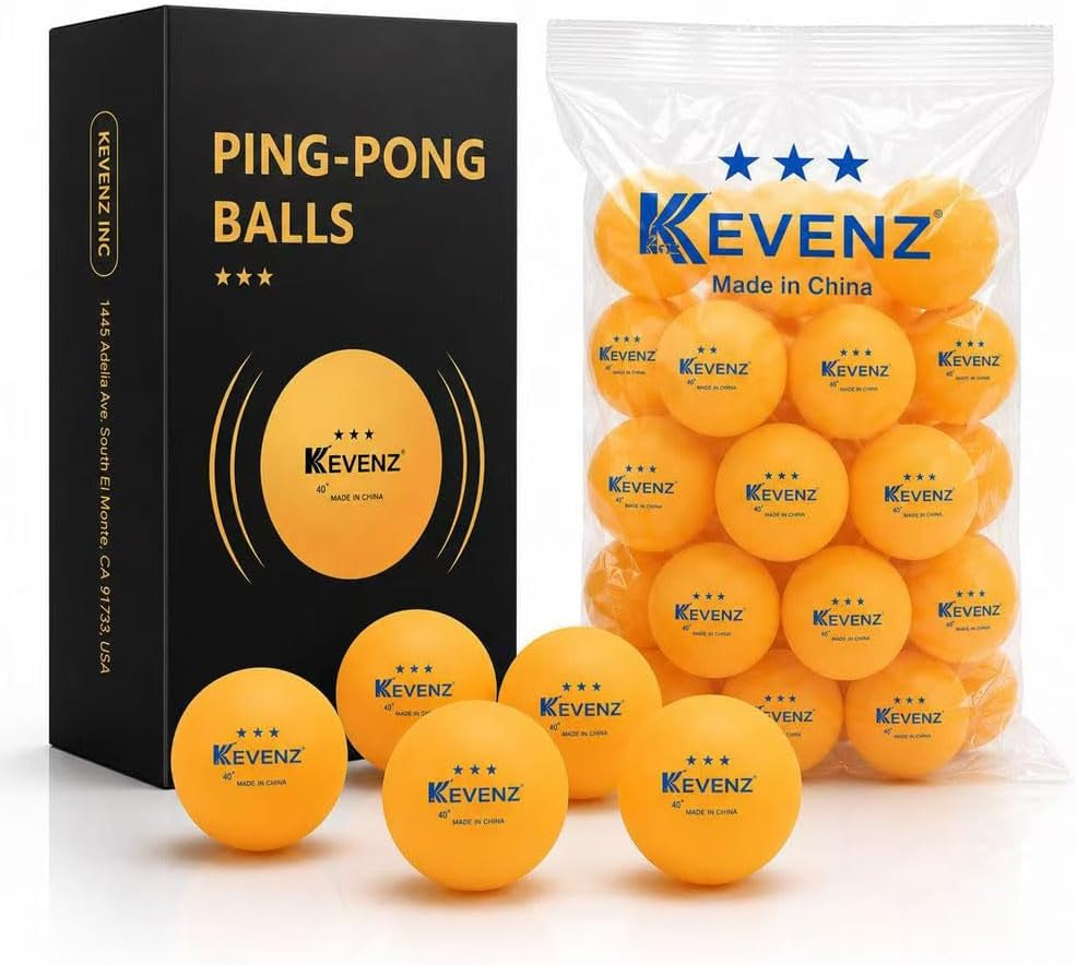 72-Pack 3-Star 40+ Table Tennis Ball, Buy 60 Pcs Orange Training Ping Pong Balls, Get 12 Pcs Orang Match Balls