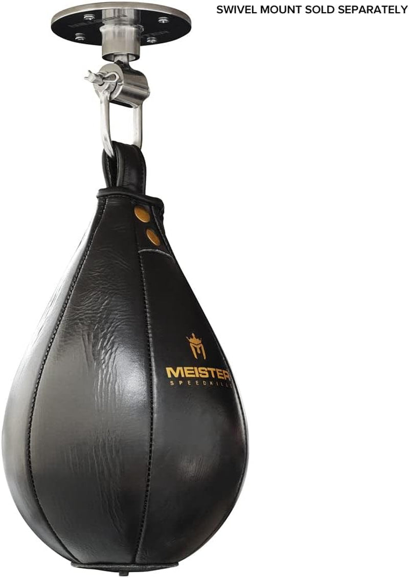 Speedkills Leather Speed Bag with Lightweight Latex Bladder | Hand-Stitched and Gyro-Balanced for True Rebounds, 100% Genuine Cowhide Leather, Lightweight Speedkills Bladder
