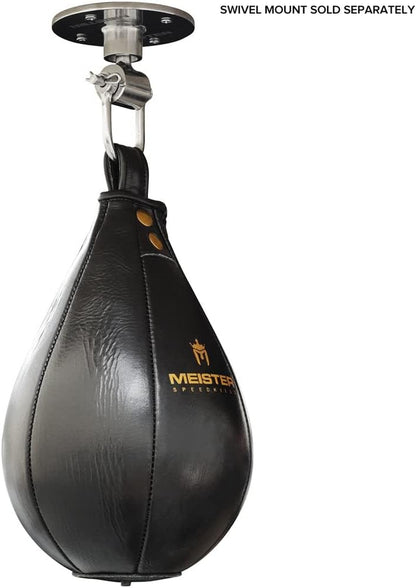 Speedkills Leather Speed Bag with Lightweight Latex Bladder | Hand-Stitched and Gyro-Balanced for True Rebounds, 100% Genuine Cowhide Leather, Lightweight Speedkills Bladder