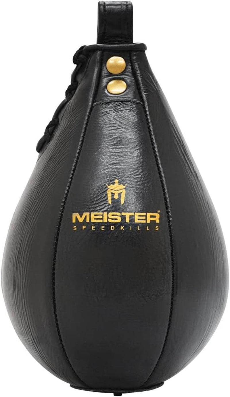 Speedkills Leather Speed Bag with Lightweight Latex Bladder | Hand-Stitched and Gyro-Balanced for True Rebounds, 100% Genuine Cowhide Leather, Lightweight Speedkills Bladder