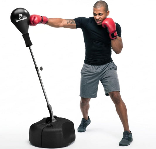 Punching Bag with Stand Adjustable Boxing Speed Bag Teens Adults