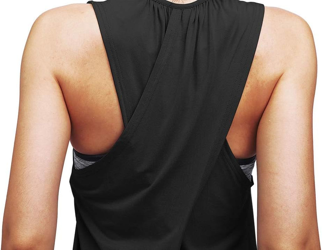 Workout Tops for Women Yoga Shirts Athletic Tank Gym Clothes | Racerback, Loose Fit, Sleeveless, Long Tank, Exercise Running Shirts, Tennis Top, and Casual Wear