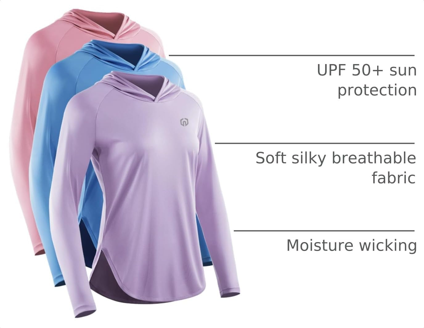 Women'S Sun Protection Running Shirts Workout Athletic Shirts with Hoods