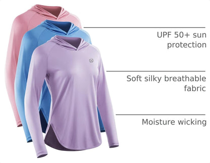 Women'S Sun Protection Running Shirts Workout Athletic Shirts with Hoods