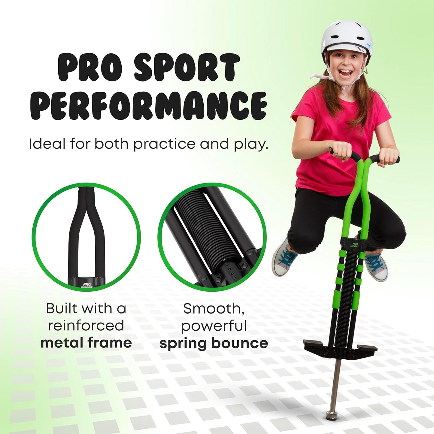 Pogo Stick for Kids - Pogo Sticks for Ages 9 and Up, 80 to 160 Lbs - Pro Sport Edition, Quality, Easy Grip, Pogostick for Hours of Wholesome Fun