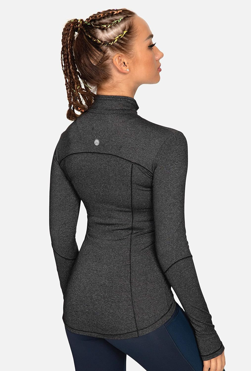 Womens Running Jackets with Zipper Pockets | Full Zip Up, Slim Fit, Thumb Holes, Long Sleeve, for Women Workout,Yoga, Athletic