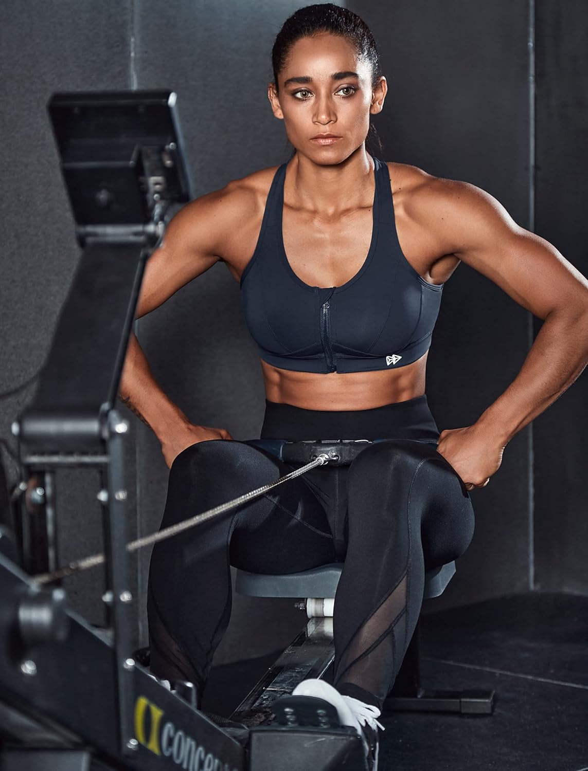 Zip Front High Impact Sports Bra for Large Bust | Secure Locking Zipper,Fixed Non-Slip Pads,Breathable,Wireless Comfort,Running Bra plus Size Friendly,Gym Workout,Fitness