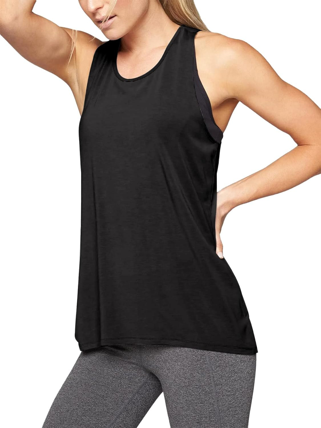Workout Tops for Women Yoga Shirts Athletic Tank Gym Clothes | Racerback, Loose Fit, Sleeveless, Long Tank, Exercise Running Shirts, Tennis Top, and Casual Wear