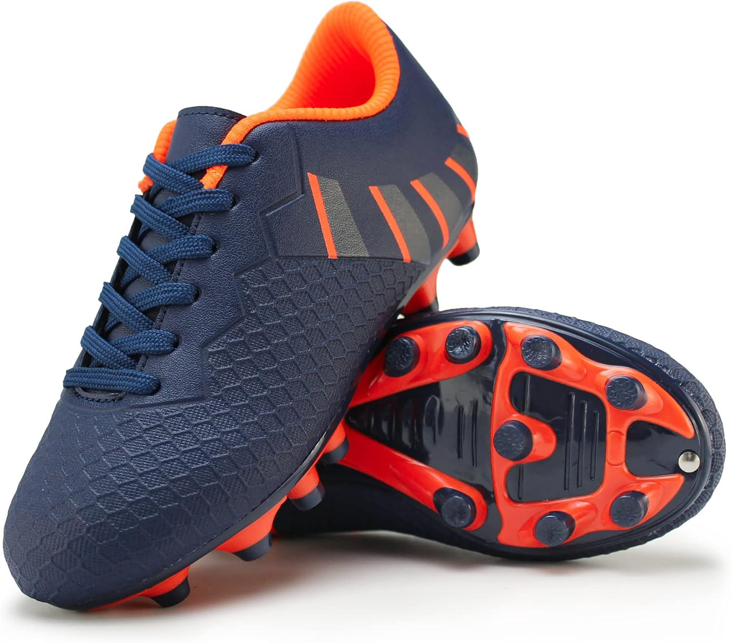 Kids Athletic Firm Ground Outdoor Comfortable Soccer Cleats(Toddler/Little Kid/Big Kid)