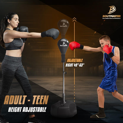 Punching Bag with Stand Adjustable Boxing Speed Bag Teens Adults