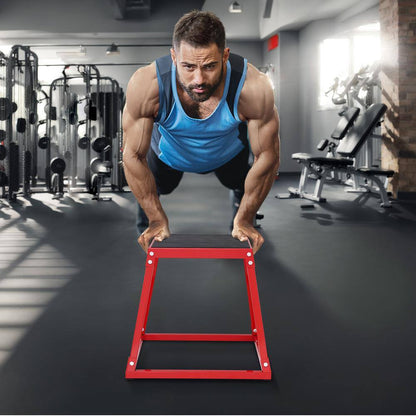 Plyometric Jump Box, 18 In. Plyo Box, Steel Plyometric Platform and Jumping Agility Box, Anti-Slip Fitness Exercise Box