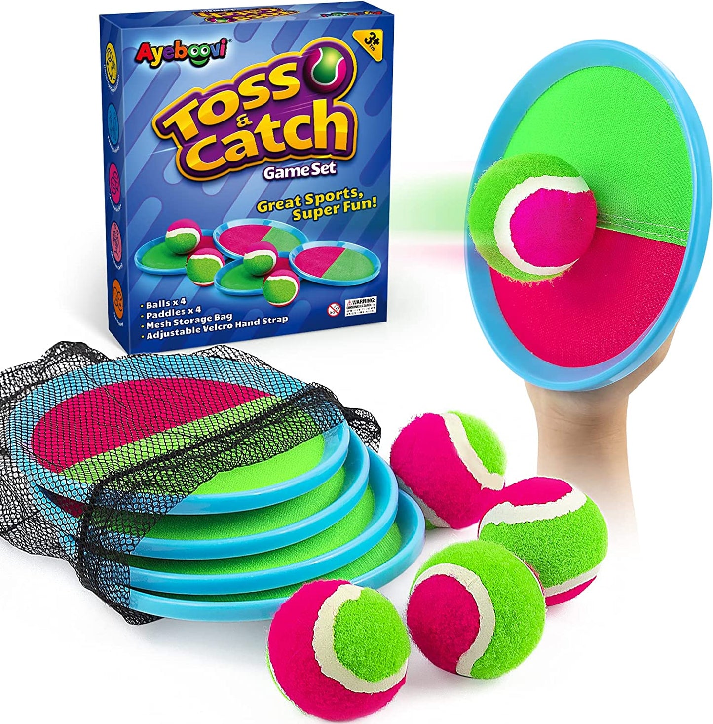Toss and Catch Ball Game Outdoor Toys for Kids Yard Games Beach Toys outside Games for 3 4 5 6 7 8 9 10 Year Old Boys Girls (Upgraded) | Beach Pool outside Yard Camping Games for Kids & Family, 3 4 5 6 7 8 9 10 11 12+ Year Old Boys Toys Birthday & Holiday Gifts