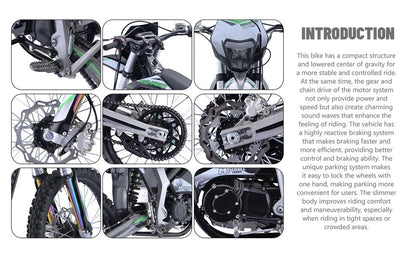 Mototec Venom 72V 12000W Electric Dirt Bike Black