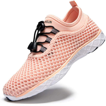 Women'S Quick Drying Aqua Water Shoes | 3-Second Drainage, Breathable Mesh, Anti-Slip EVA Sole, Lightweight, for Swimming, Hiking, Yoga & Water Sports
