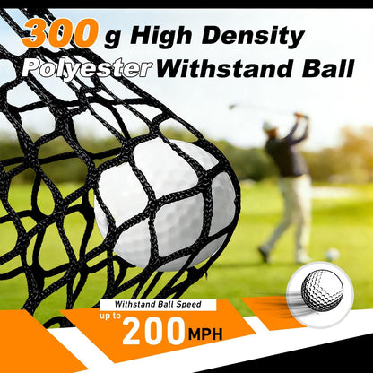 Golf Hitting Net for Backyard Driving 12X7Ft with Quiet Target | Portable Velvet Impact Equipment Broad Catching Area Suited to Chipping and Garage Swing Sessions Black
