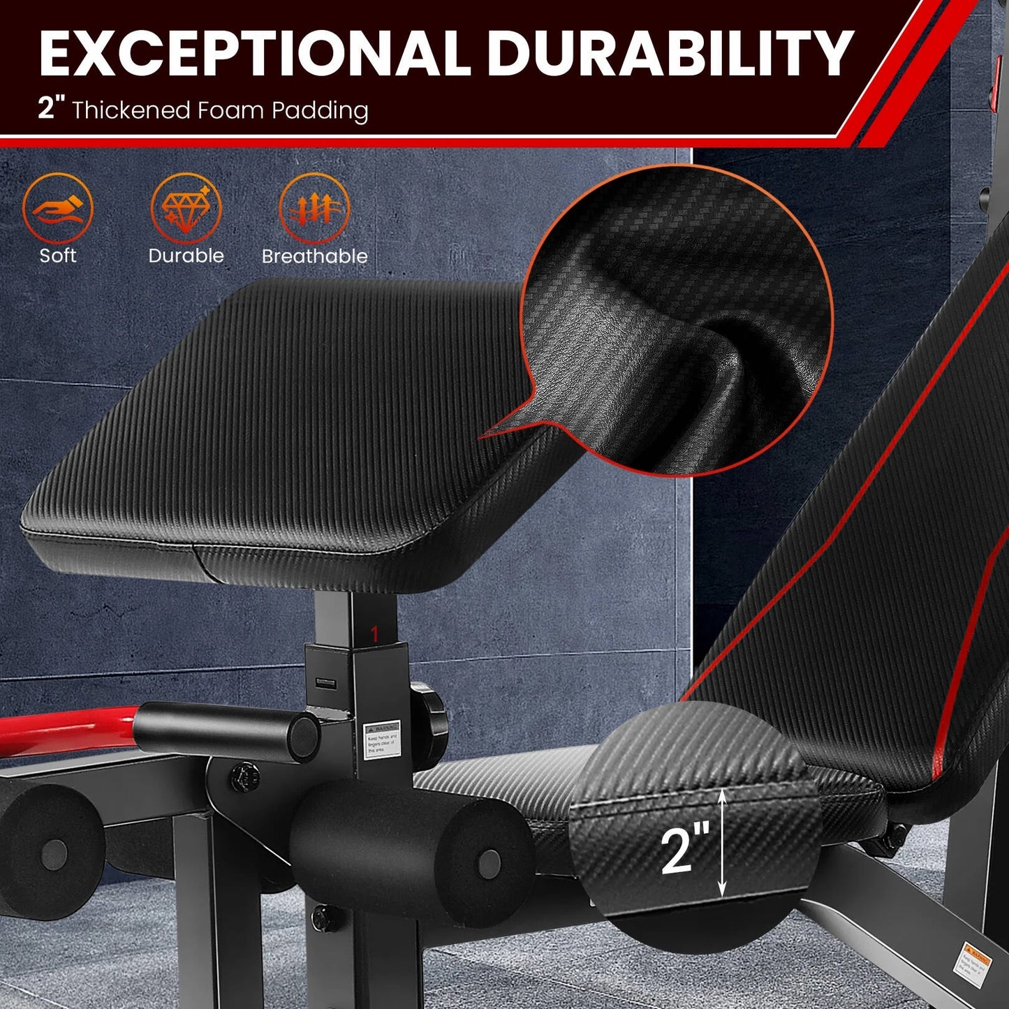 Adjustable Weight Bench 900LBS Olympic Weight Bench Set with Squat Rack, Preacher Curl, Leg Extension Full Body Exercise Workout Bench Press for Home Gym
