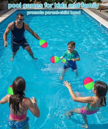 Toss and Catch Ball Game, Outdoor Toys for Beach Pool Yard Camping | 2 Paddles 2 Sticky Balls & Carry Bag, Backyard Games for Kids Ages 3-12 & Family, Ideal Birthday & Holiday for Boys Girls