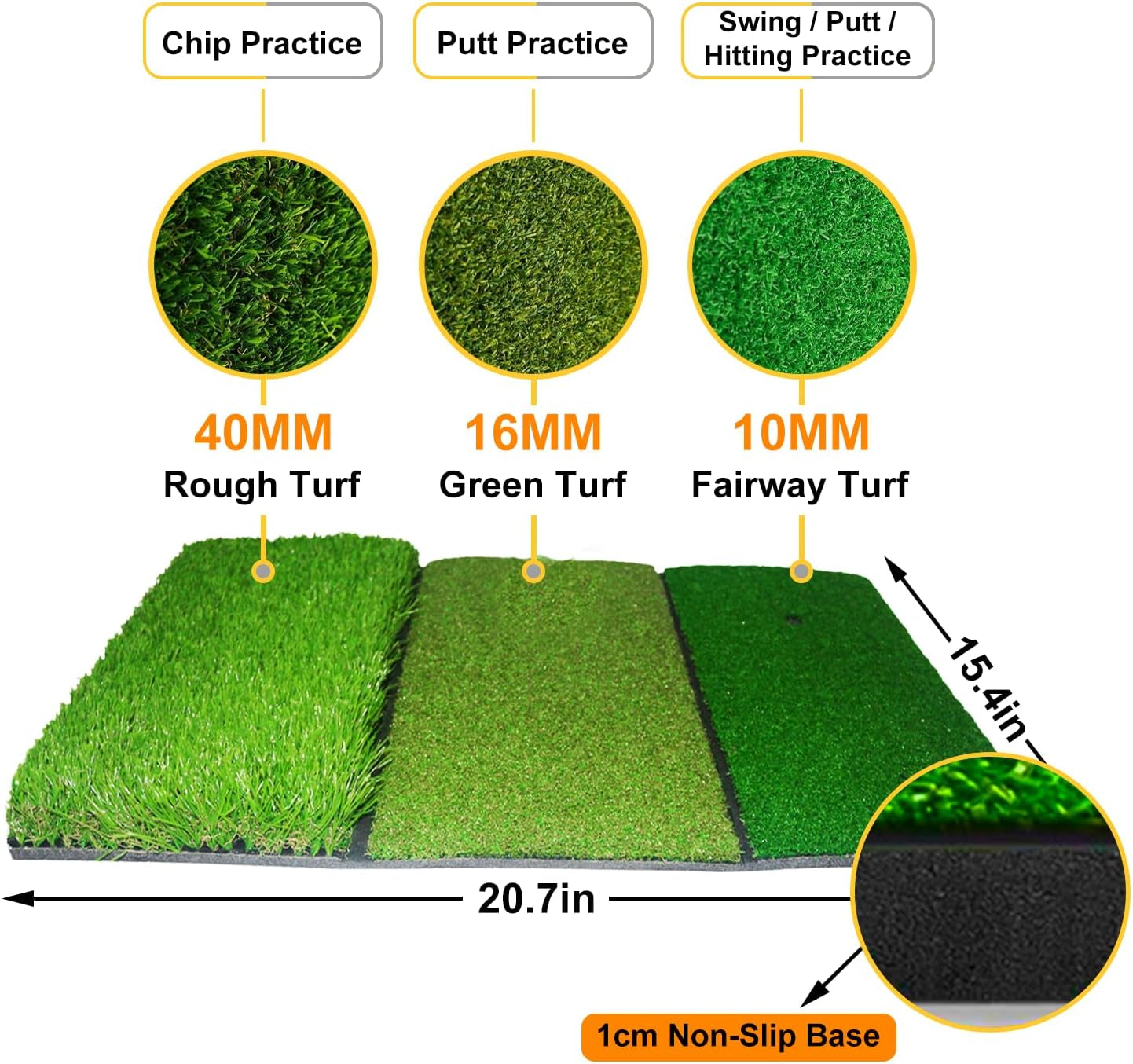 Golf Hitting Net for Backyard Driving 12X7Ft with Quiet Target | Portable Velvet Impact Equipment Broad Catching Area Suited to Chipping and Garage Swing Sessions Black