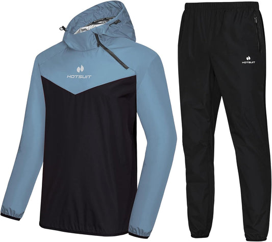 Sauna Suit for Men Sweat Sauna Jacket Pant Gym Workout Sweat Suits