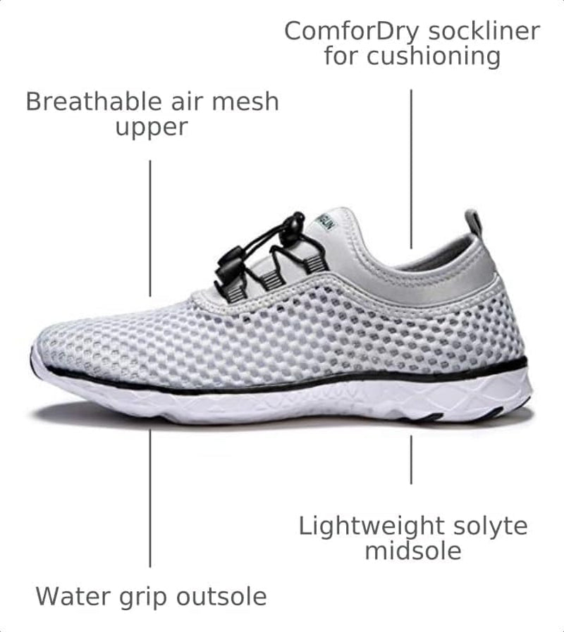 Women'S Quick Drying Aqua Water Shoes | 3-Second Drainage, Breathable Mesh, Anti-Slip EVA Sole, Lightweight, for Swimming, Hiking, Yoga & Water Sports