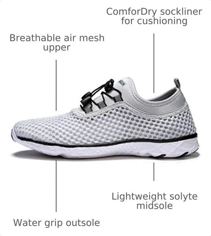 Women'S Quick Drying Aqua Water Shoes | 3-Second Drainage, Breathable Mesh, Anti-Slip EVA Sole, Lightweight, for Swimming, Hiking, Yoga & Water Sports