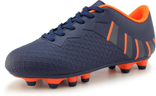 Kids Athletic Firm Ground Outdoor Comfortable Soccer Cleats(Toddler/Little Kid/Big Kid)