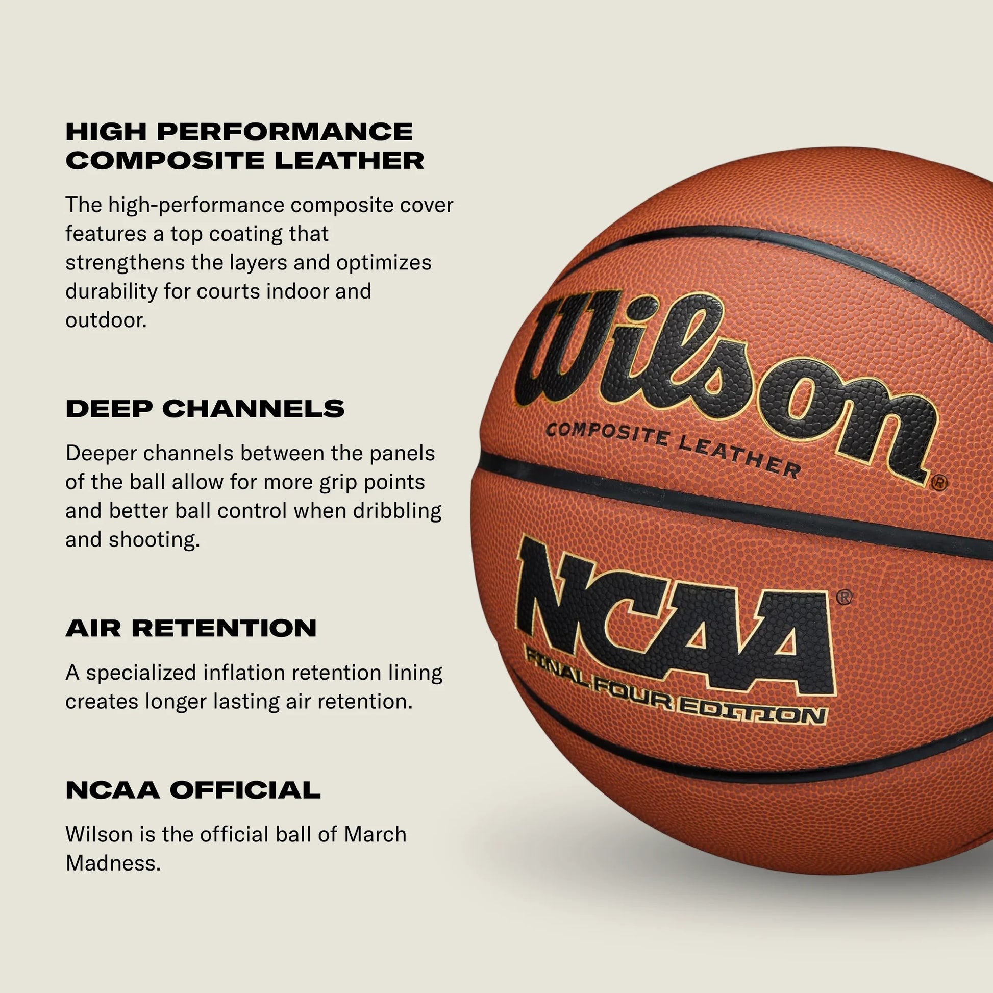 NCAA Final Four Indoor/Outdoor Basketball - Brown, Size 7 - 29.5"